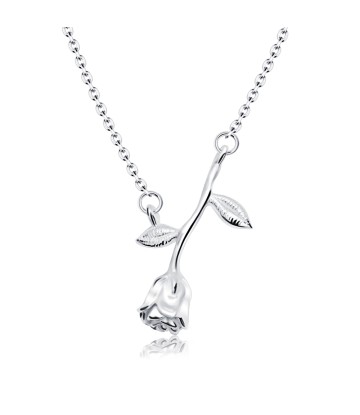 Lovely Rose Silver Necklace SPE-5481